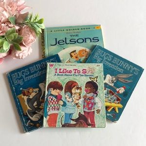 Tell a Tale Book 60s Bugs Bunny Hanna Barbera The Jetsons 1962 Golden book VTG